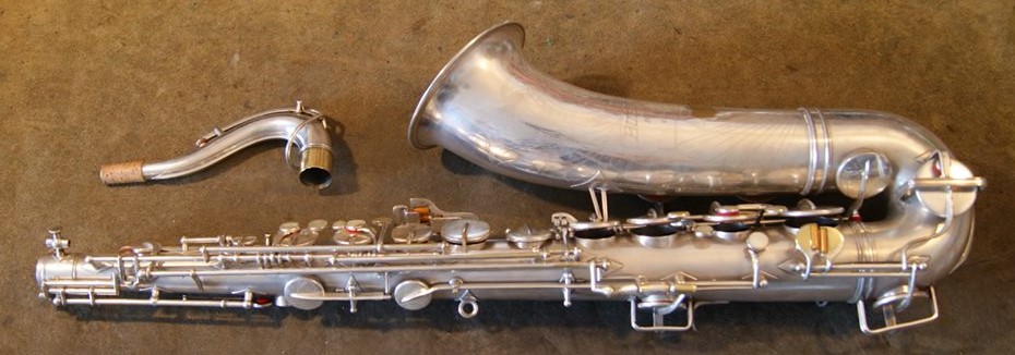1945 Buescher Big B tenor after restoration. Professional set up with new pads, resonators, corks, felts and springs